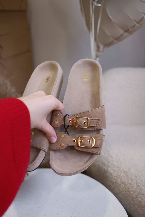 шльопанці замшеві Zara, 37