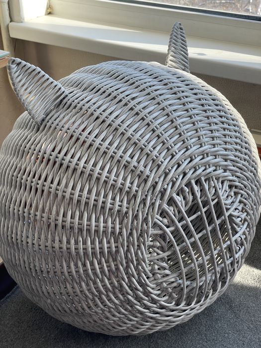 Котобудинок з ротангу. Лежанка. Будинок для кота