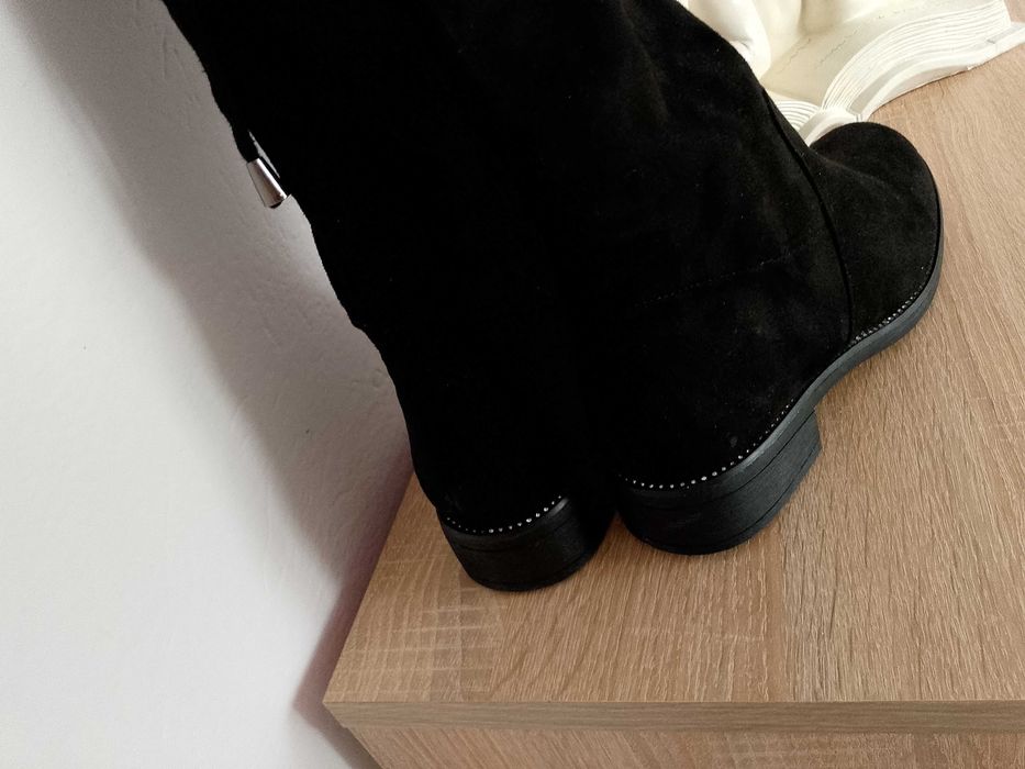Nowe długie kozaki damskie czarne 37
