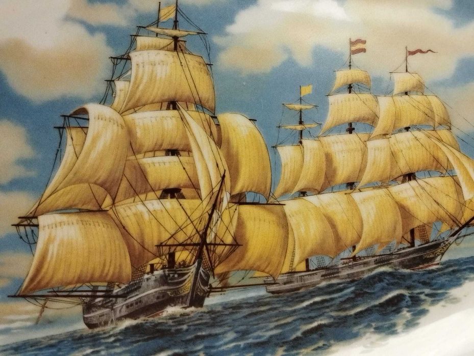 Travessa Porcelana Cenário Naval / Marítimo
