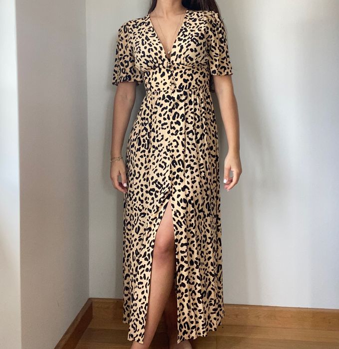 vestido leopardo oysho