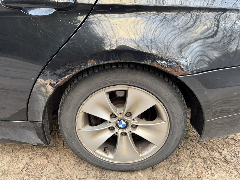 BMW e91 318d Touring 2006 - czarne skóry, 122 KM, silnik na łańcuszku