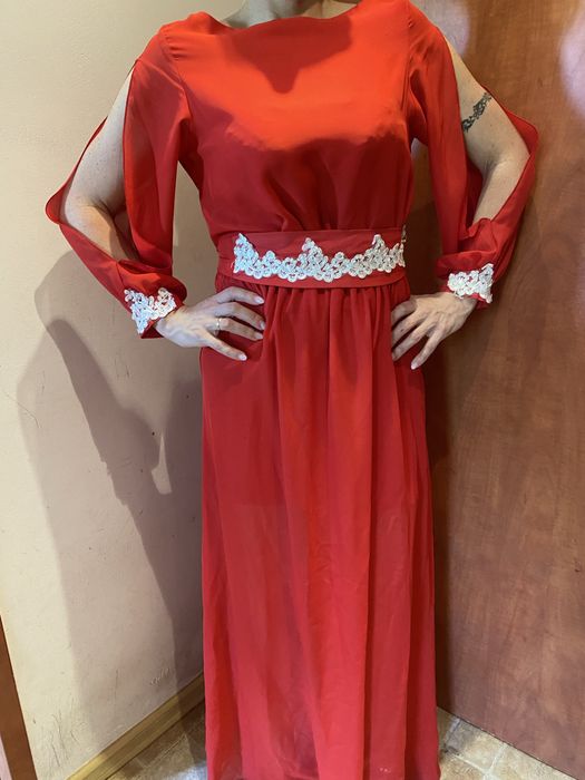 Sukienka maxi szyfonowa