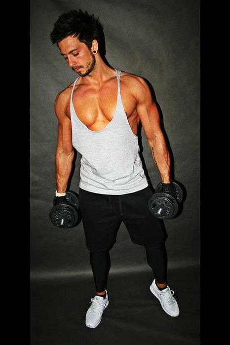 Button bokserka tank top szara L