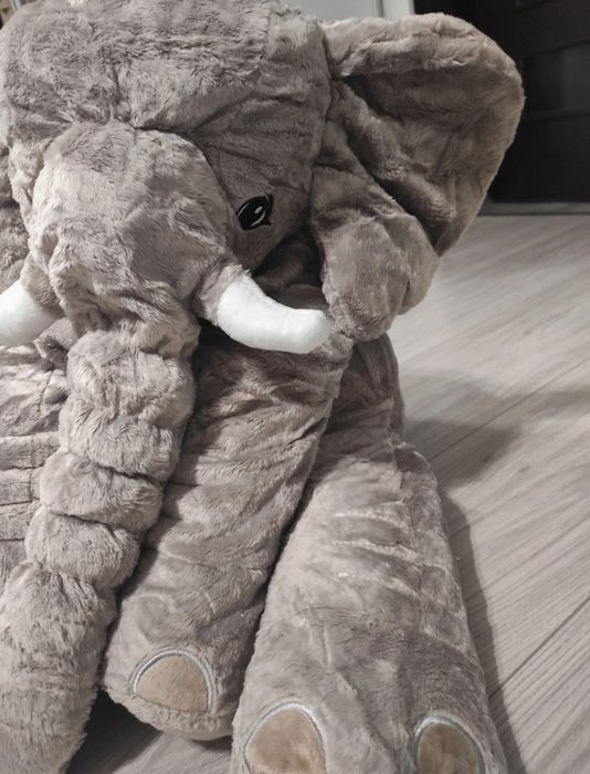 Duża maskotka poduszka słoń przytulanka 60cm