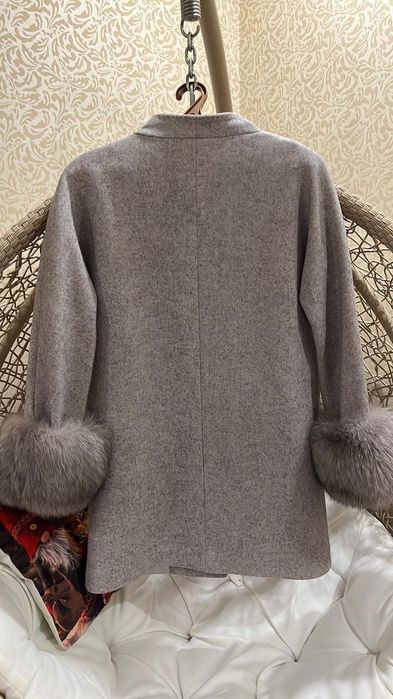 Демісізонне Пальто Punky Klan манто з мехом песца