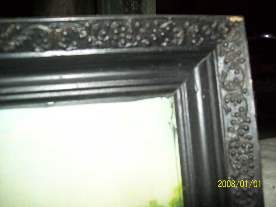 Stary obraz na płótnie.