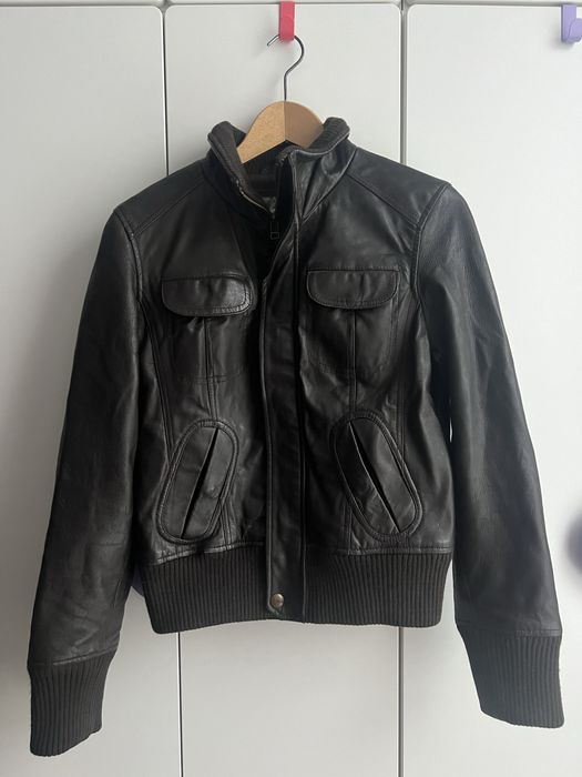 Skórzana kurtka Mango XL