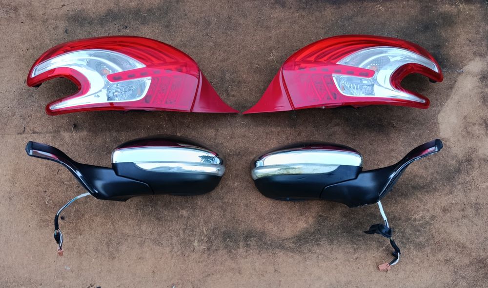 Lampa tył lewa prawa lusterko chrom prawe 9 pin peugeot 208 Allure