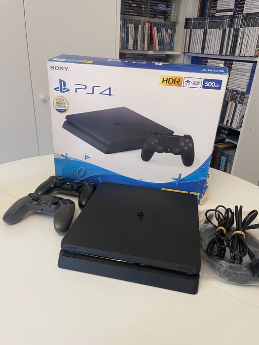 Konsola PlayStation 4 Slim 500GB, z pudełkiem, CUH-2116A, dwa pady