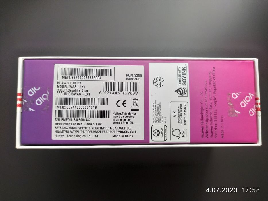 Telefon Huawei P10 lite,  3GB / 32GB Sapphire Blue