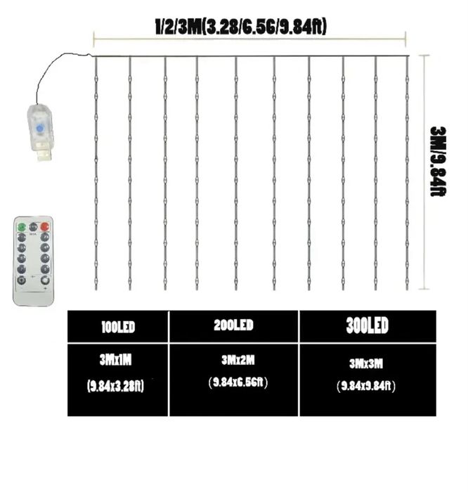 Гірлянда «Штора водоспад»