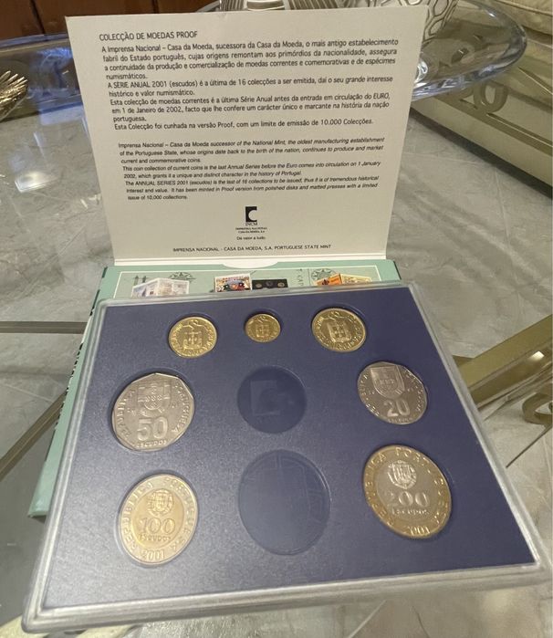 Escudo - ultima colecão de moedas correntes - 2001