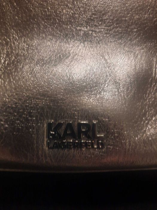 Torebka Karl Lagerfeld oryginalna skora natur. srebrna TK maxx 1200zl