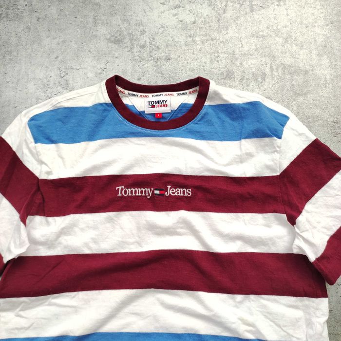 MĘSKA Koszulka Paski bawełna Lato PREMIUM Bawełna Tommy Hilfiger Jeans