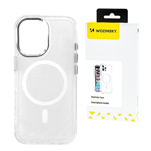 Etui Wozinsky Glitter Case z Mag Safe na Samsung Galaxy S25+ - przezro