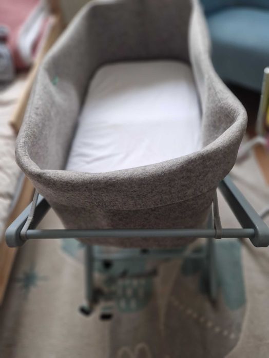 Mokee WoolNest Kosz Mojżesza ze stojakiem kolor lazurowy