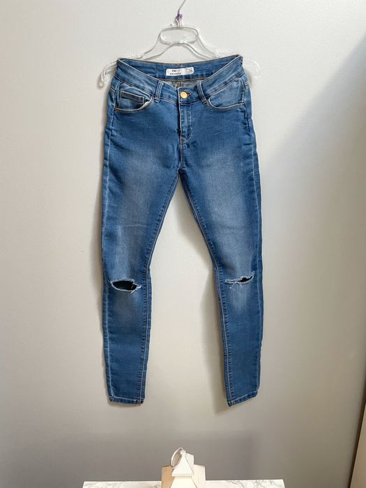 Damskie spodnie jeansy rurki S/M
