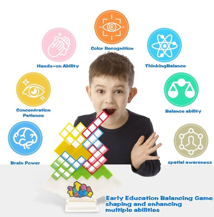 Yoirzit Tetra Tower Gra dla dzieci Tetris Tower