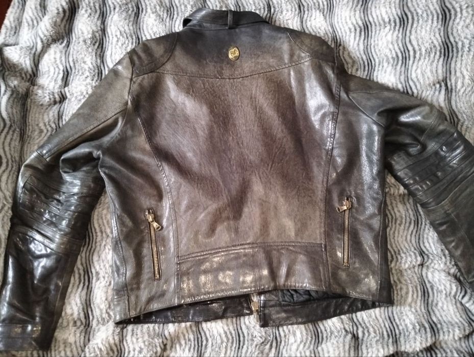 Брендова шкіряна куртка GF Ferre | Натуральна товста шкіра