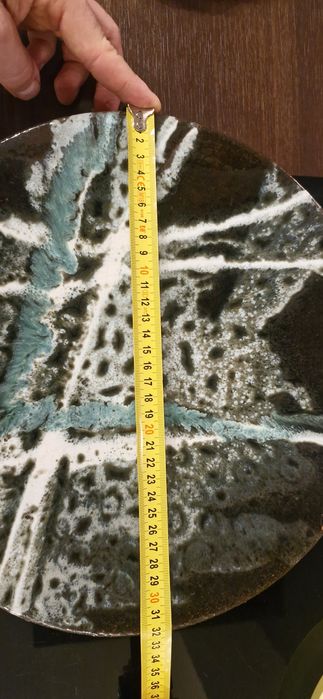 Patera 32 cm Andrzej Trzaska PRL Wloclawek