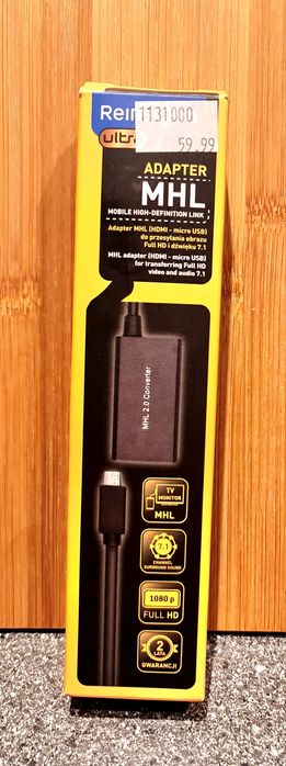 Adapter MHL HDMI micro USB Full HD 1080p Reinston komplet