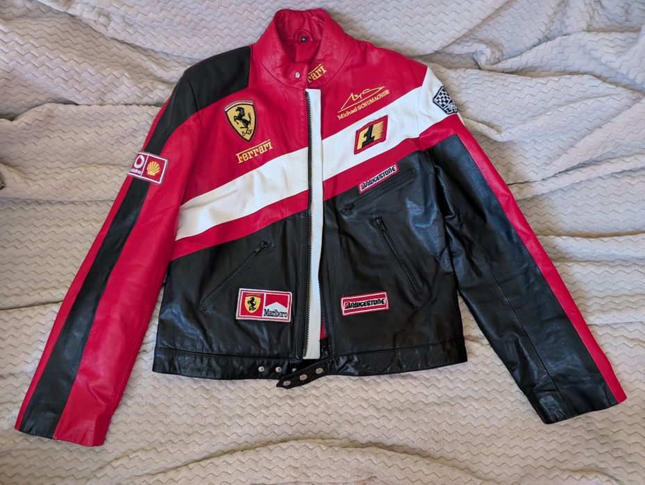 Винтажная кожаная куртка Ferrari F1 Michael Schumacher раритет