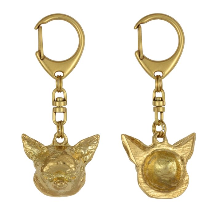 Chihuahua krótkowłosy brelok pozłacany Art-Dog