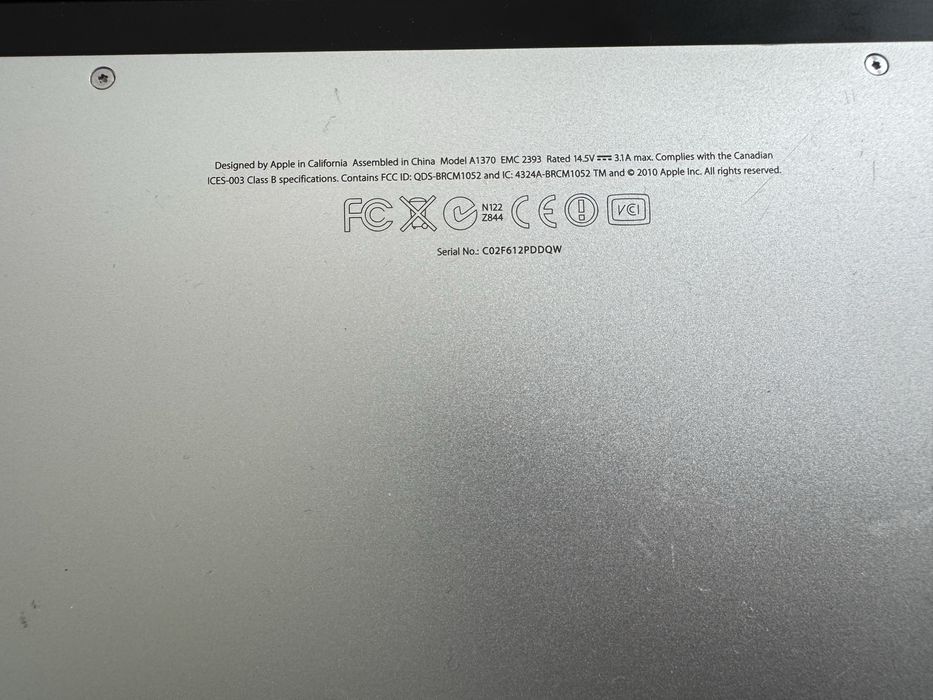 MacBook Air Model A1370