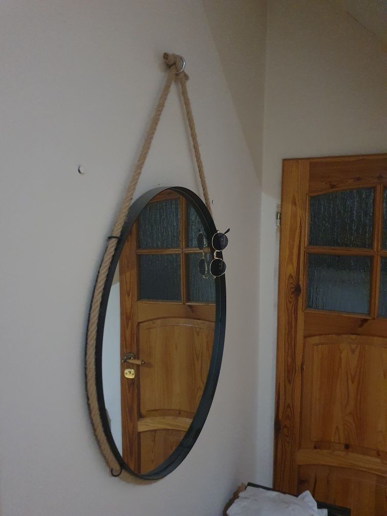 Okragle lustro na sznurze 60cm Zamość • OLX.pl