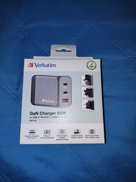 Ładowarka sieciowa USB Verbatim 65W GaN