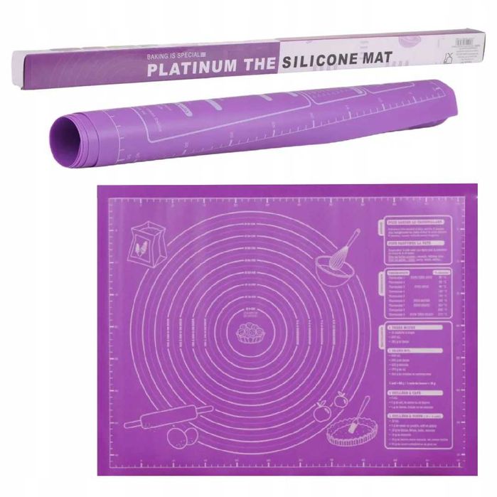 Stolnica silikonowa platynowa 50x40cm mata kuchenna