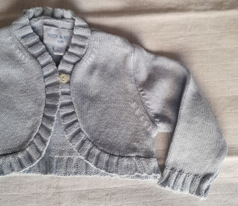 Camisola Neck & Neck, turquesa, como nova. Tamanho  0 a 3 anos