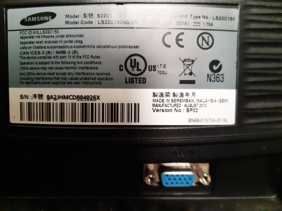 Monitor Samsung usado