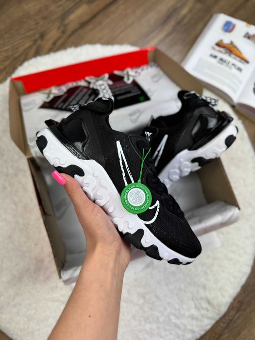 Чоловічі кросівки Nike React Vision "Black/White" Розміри 40-45