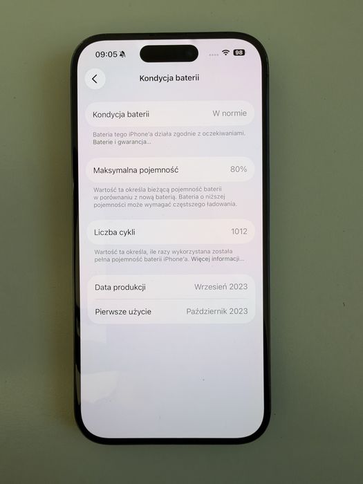 Iphone 15 Pro 128 GB black titanium