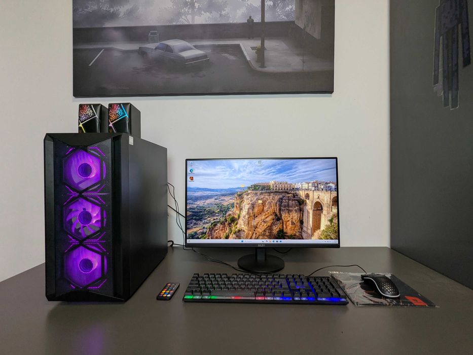 Komputer monitor gamingowy GTX 1660 Super SSD klawiatura LED GWARANCJA