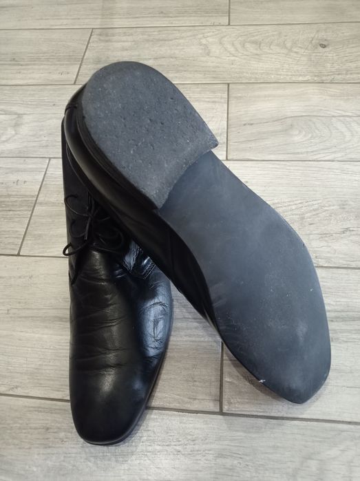 Чоловічі шкіряні черевики, напівчеревики, туфлі Ziga, чорні, 44 р.