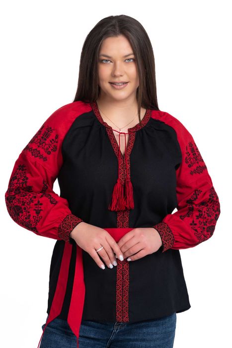 Жіноча вишиванка з льону Гармонія (різні кольори)