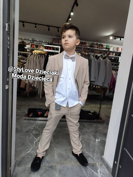 Garnitur dla chłopca czarny 116-170 marynarka plus spodnie