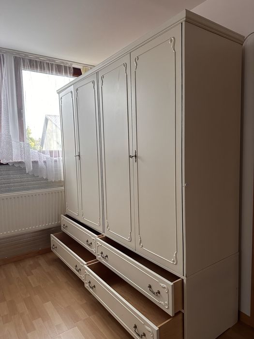 REZERWACJA Komplet sypialniany styl udwikowskim ŁÓZKO, SZAFA, KOMODA