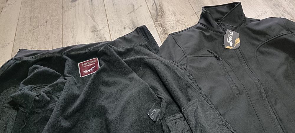 ‼️КУРТКА БОМБЕР Texar Softshell Convoy Black фліс демі водо вітрозахист Френч Жакет‼️
