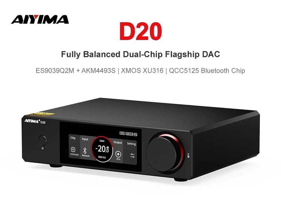 AIYIMA D20 HiFi Dual DAC (ES9039Q2M + AK4493S) - Ювілейна серія!