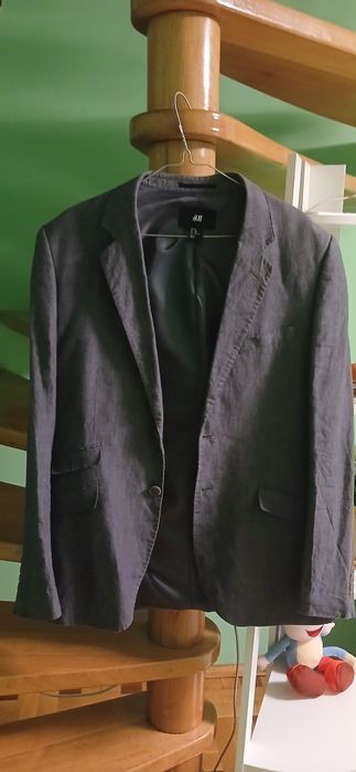 Продам легкий чоловічий піджак від бренду H&M у глибокому темно-сірому (графітовому) кольорі