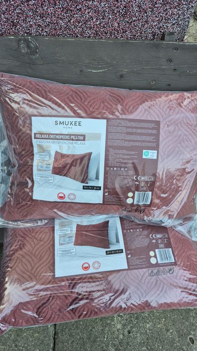 Smukee relaxa poduszka ortopedyczna 60x40 bordo