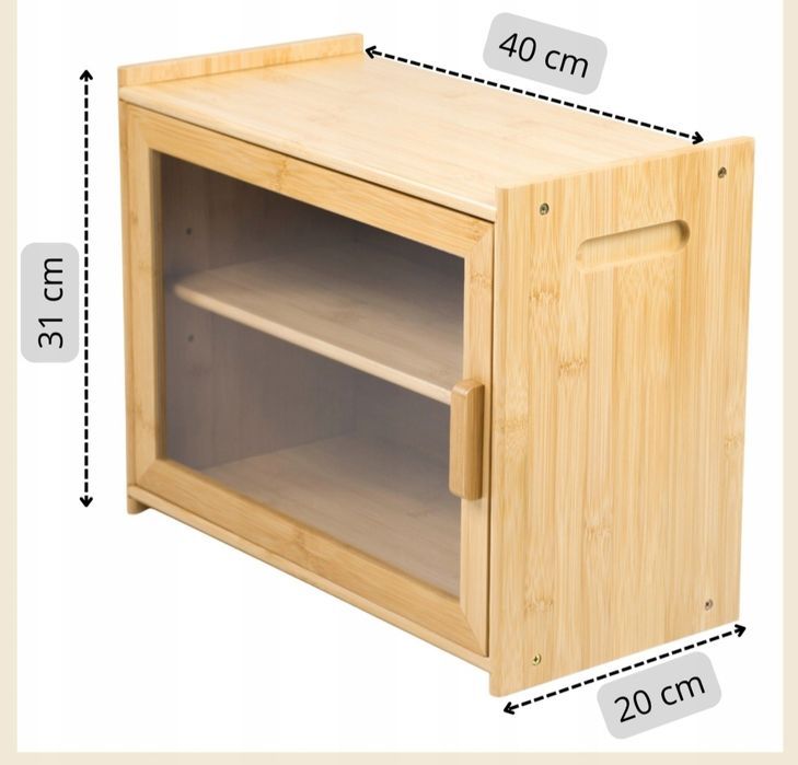 Nowy bambusowy chlebak w stylu drewnianym