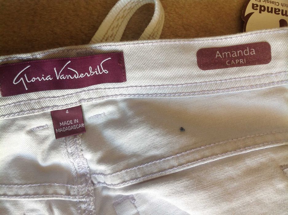 Nowe jeansowe rybaczki capri Gloria Vanderbilt rozm. S
