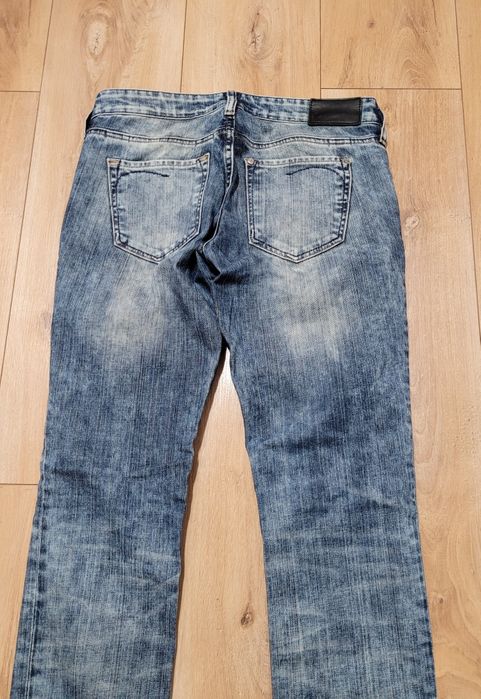 Jeansy damskie slim leg poprzecierane H&M roz 27 36/S/8