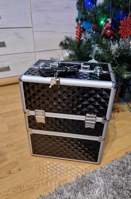 DUŻY KUFEREK KOSMETYCZNY na lampę lakiery akcesoria