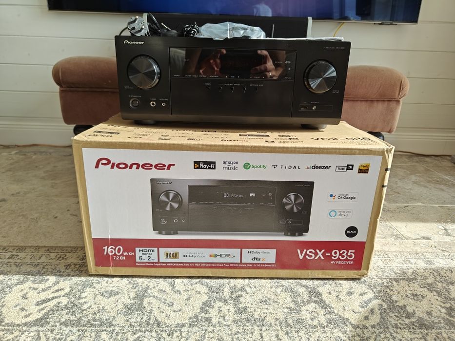 Amplituner Pioneer VSX-935 Atmos 8K  7.2 kino domowe